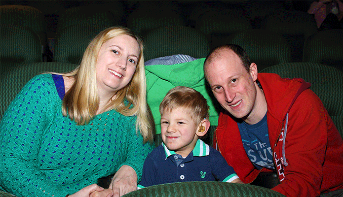 Donna, Cameron and Chris at an autism friendly cinema screening