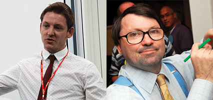 Dimensions’ Health Equalities Lead, Jordan Smith and Dimensions’ Campaign Advisor, Mark Brookes