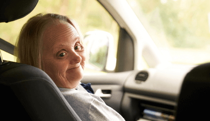 Juanita in car