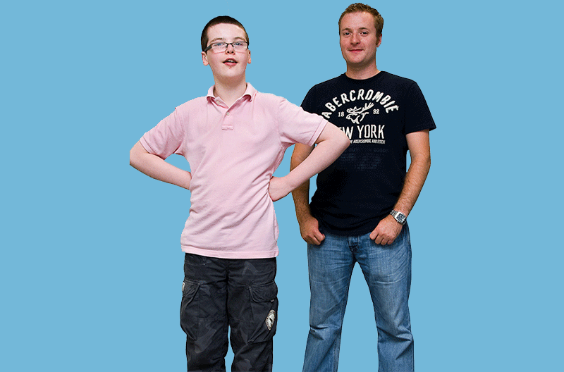 man and his support worker