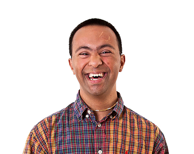 An image of a man smiling